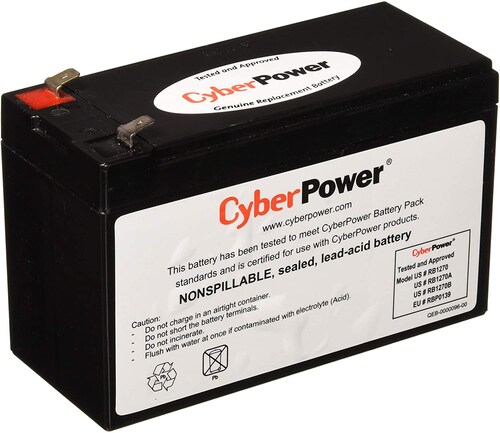 CyberPower Batería de Reemplazo para UPS RB1290, 12V, 9AH 