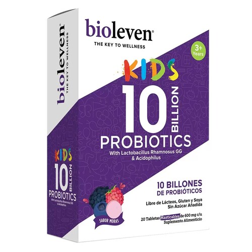 Probióticos Kids 10 Billones Bioleven 20 Tabletas 3+
