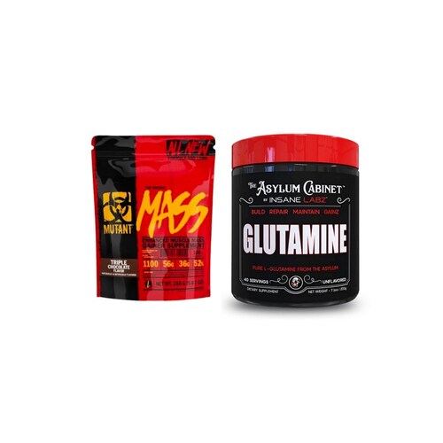 Proteina Mutant  Mass  Sabor Chocolate + Glutamina Insane Labz