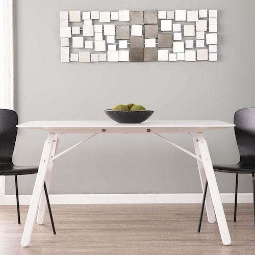 Mesa de comedor moderna Dinniman color blanco - SEI DN0682