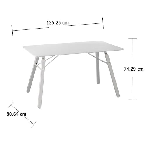 Mesa de comedor moderna Dinniman color blanco - SEI DN0682