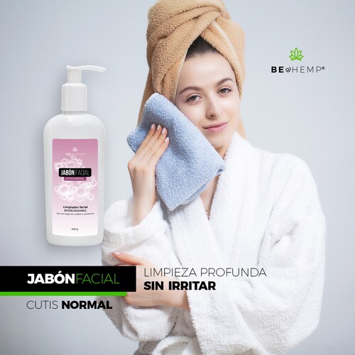 Jabón Facial Cutis Normal Biodegradable 250 g Beohemp