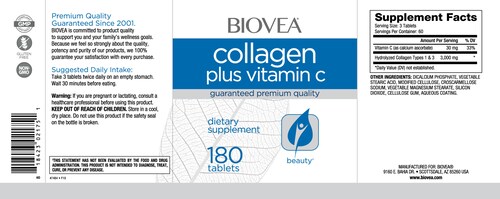 Biovea Colágeno más vitamina c 180 comprimidos