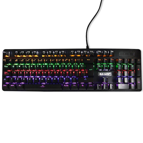 Teclado Gamer Mecánico Metal Rgb Luz Alambrico Español