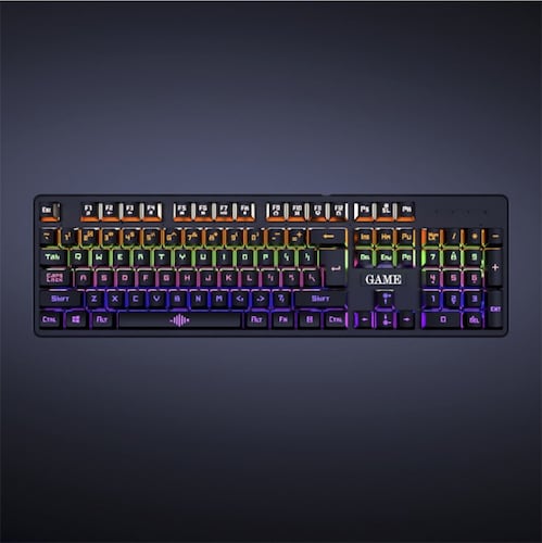 Teclado Gamer Mecánico Metal Rgb Luz Alambrico Español