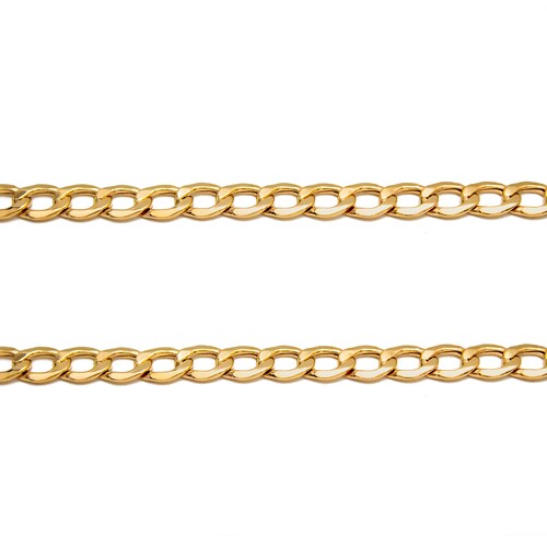 Cadena Barbada en Oro de 10 Kilates.