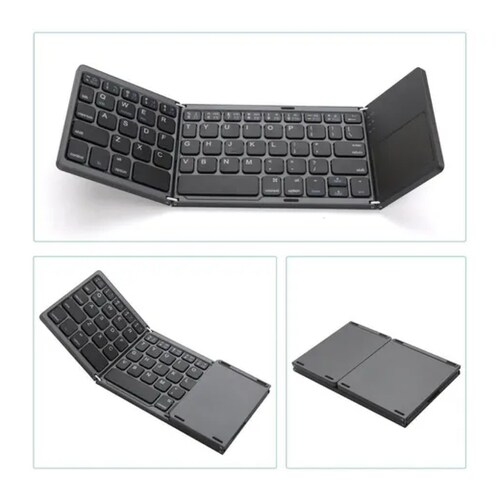 Teclado Inalámbrico Bluetooth Recargable Y Plegable