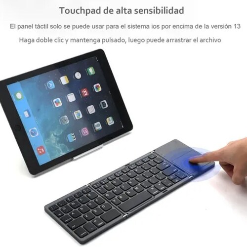 Teclado Inalámbrico Bluetooth Recargable Y Plegable