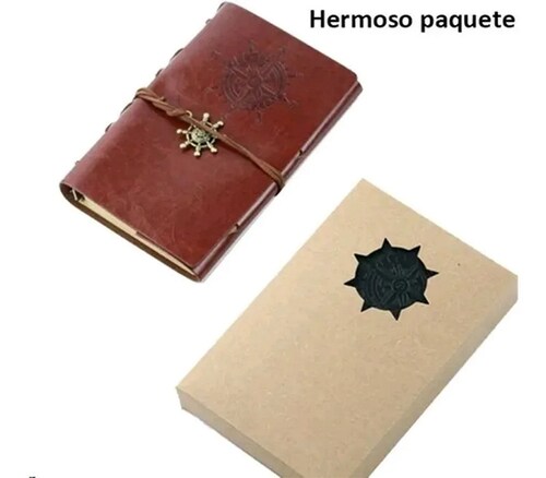 Libreta Vintage De Piel Grande Cafe