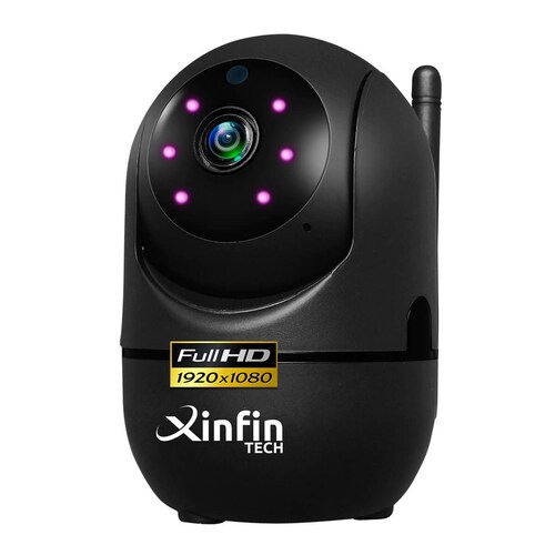 CÁMARA NEGRA IP ROBÓTICA WIFI RASTREO DE MOVIMIENTO PARA INTERIOR FULL HD 1080P