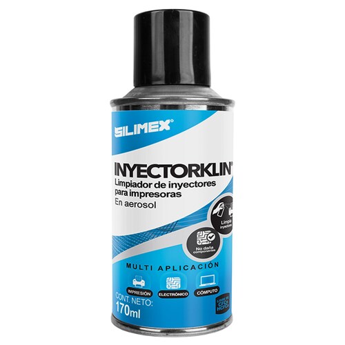 Limpiador de Inyectores de impresoras, Silimex Inyectorklin, 170 ML, caja con 25 piezas