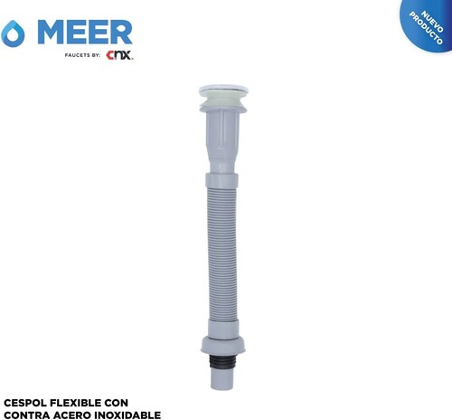 Contra Canasta en Acero Inoxidable con CESPOL Flexible de 11/4", con cierre PUSH