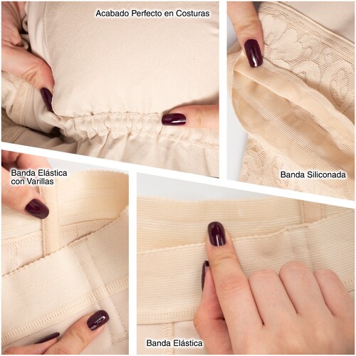 Shorts Levanta Cola Reductoras Control Abdominal Powernet Fajas Colombianas Panty Short Levanta Pompas 