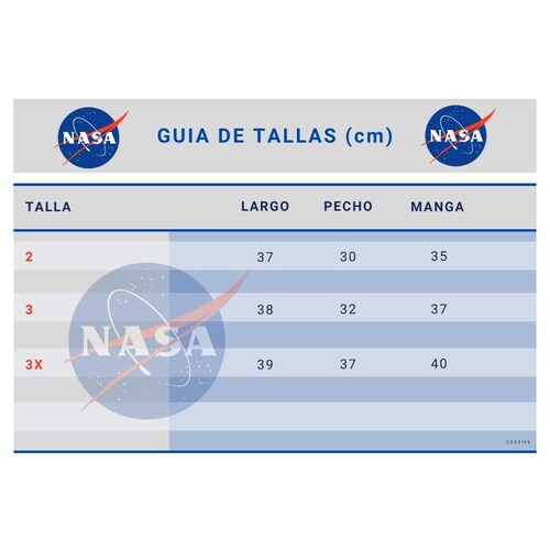SUDADERA PARA BEBO, MARCA NASA