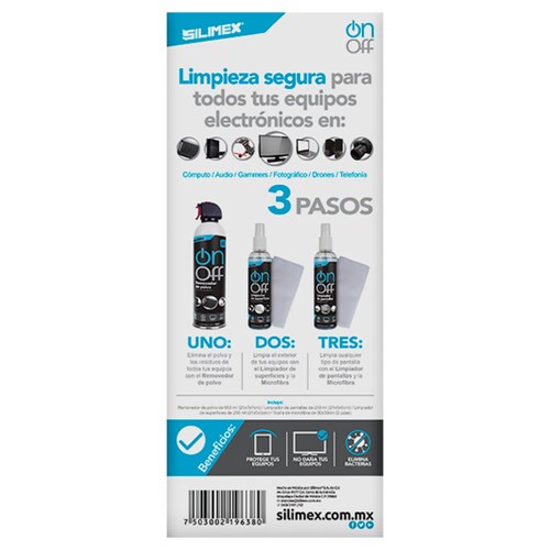 Kit para Limpieza, Silimex On Off Cleaner Kit, caja con 6 piezas.