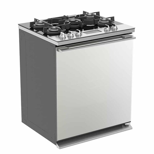 Estufa Whirlpool al Piso 30  Gas Full Side Door Acero Inoxidable WFR9100S