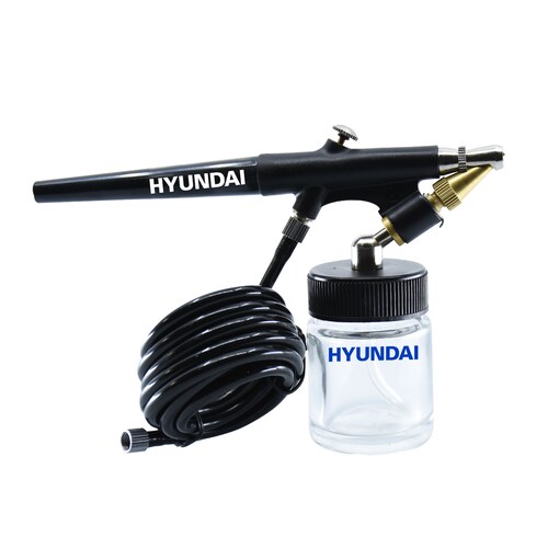 AEROGRAFO HYUNDAI CON BOQUILLA 0.5MM, 2 VASOS - HYAP900