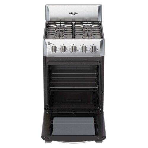 Estufa al Piso Whirlpool gas 20" parrillas de alambrón Silver WWR3000S