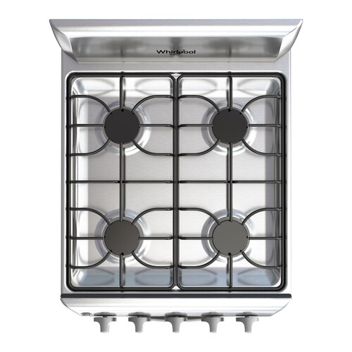 Estufa al Piso Whirlpool gas 20" parrillas de alambrón Silver WWR3000S