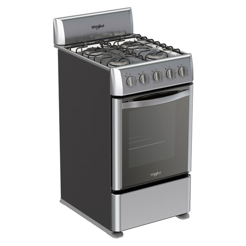 Estufa al Piso Whirlpool gas 20" parrillas de alambrón Silver WWR3000S
