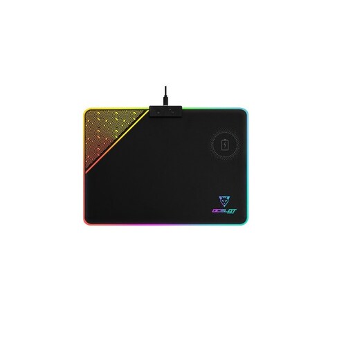 Mouse Pad Rigido Tipo Rgb Carga Inalambrica Smartphones Conexion Usb Plug And Play Iluminado OMPR01
