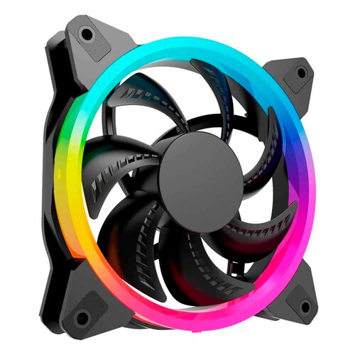 Ventilador Gamer de 120mm para Gabinete (5 piezas), RGB, conexión Molex 4 Pin, Ocelot OGF01