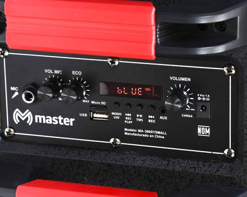 Kit de 2 Bafles Profesionales Bluetooth Sonido Envolvente 360 Grados Tecnologia TWS Sistema de Luces Integrado / Master / KIT-360SYSMALL