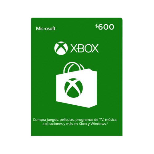 Microsoft  Xbox Giftcard tarjeta prepago, Pin Digital