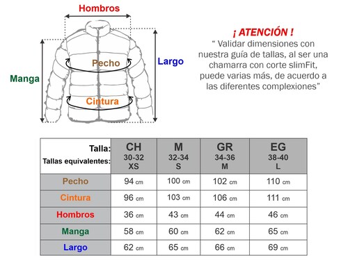 Chamarra Térmica Capitonada Negro para Caballero, Refinery R