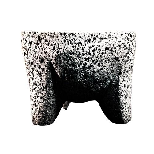 Molcajete de 7 Pulgadas de Piedra Volcánica Negra