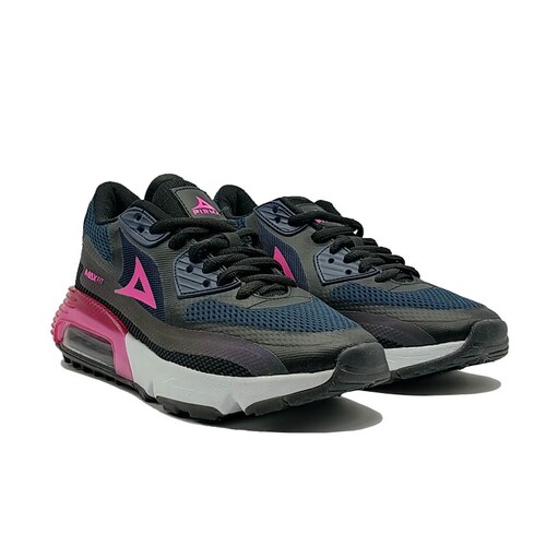Tenis Pirma 5036 Azul Marino Rosa Tornasol Válvula Mujer Gym Ejercicio