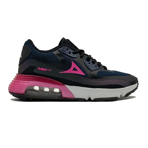 Tenis Pirma 5036 Azul Marino Rosa Tornasol Válvula Mujer Gym Ejercicio