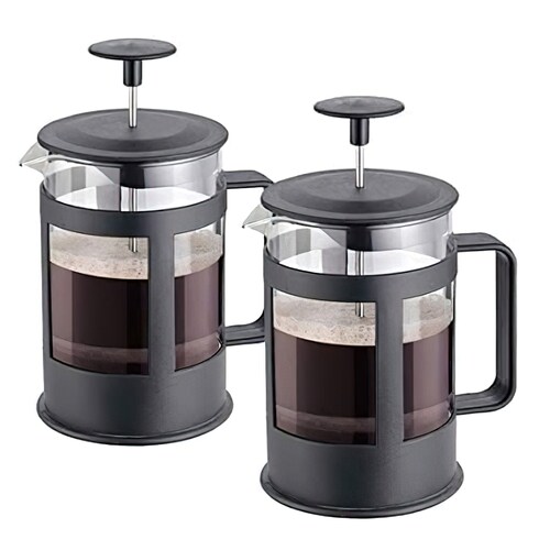 Cafetera Vidrio Acero Inoxidable Prensa Francesa 800ml Negra