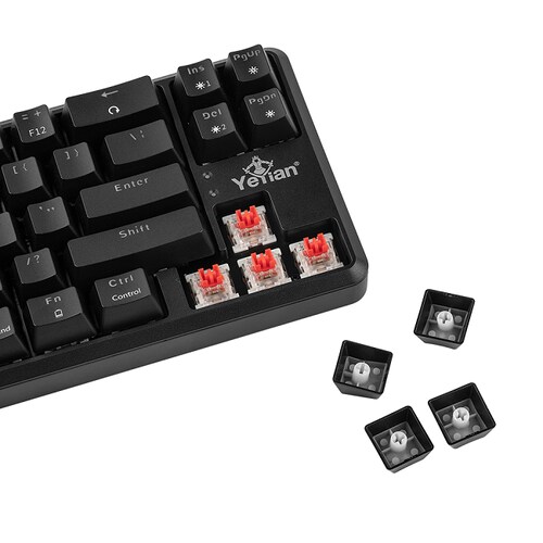 TECLADO GAMER YEYIAN YTM-28209R AKIL S3500 MECANIC SWITCH ROJO RGB