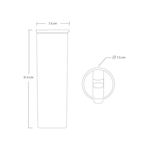 Termo Vaso Para Bebidas De 20oz Acero Inoxidable De Doble Pared Color Azul  Claro - 2 Piezas