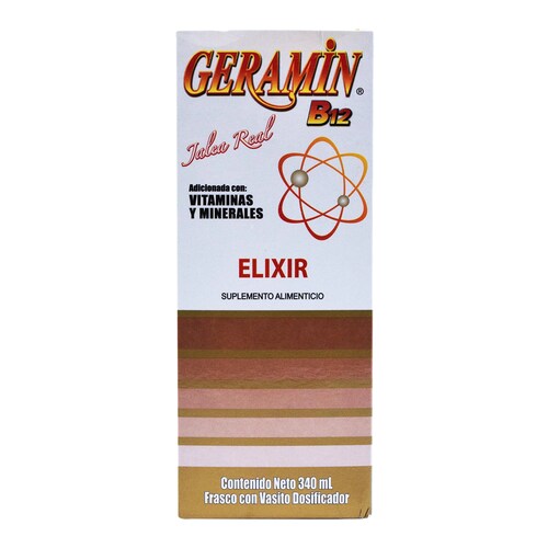 Geramin B12 Elixir, 340 ml, Jalea Real, Vitaminas y Minerales