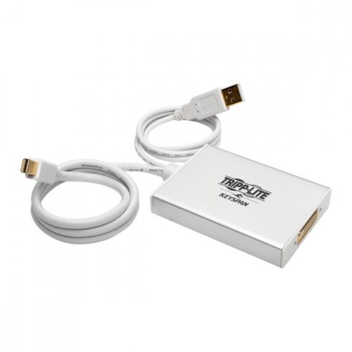  Adaptador Displayport Macho - DVI hembra de Doble Enlace, Blanco