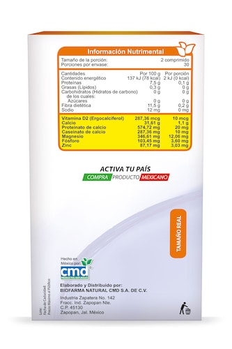 Denfor 600, 60 Tabletas, 1.74 g c/u, Vitamina D2, Magnesio, Zinc, Fosforo