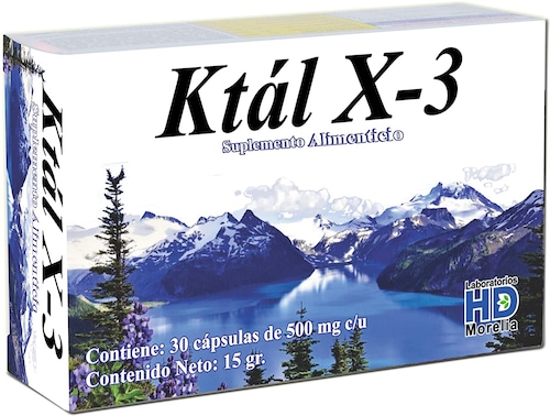 Ktal X-3, 30 Capsulas 500 mg c/u, Auxiliar en el Insomnio, Inducto del Sueño