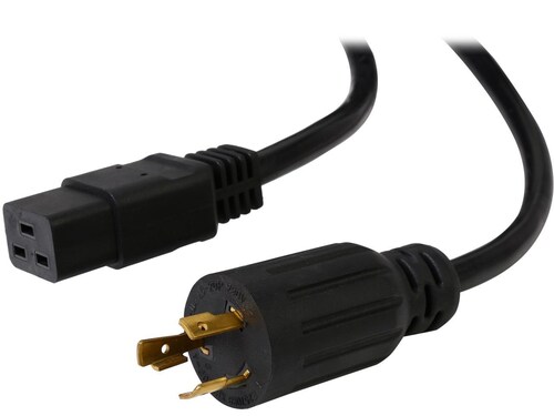 Cable de Poder para PDU/UPS C19 Coupler Macho - NEMA L6-20P Hembra, 4.3 Metros, Negro