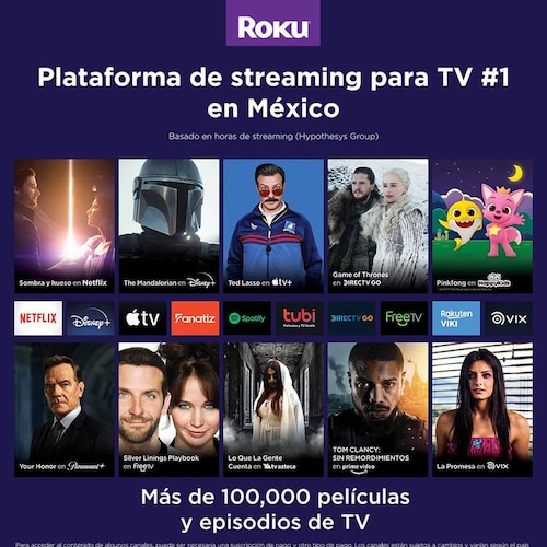 ROKU Express Dispositivo de Streaming HD con Cable HDMI de Alta Velocidad y Control Remoto Simple