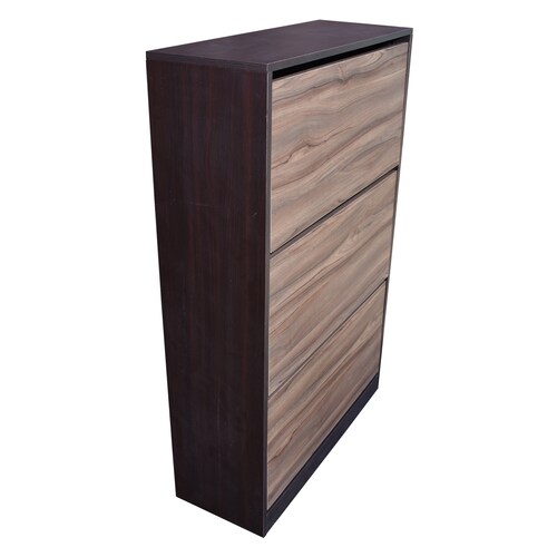 Organizador De Zapatos Hogare Mueble Zapatero Madera Venecia Elegante  y Minimalista Chocolate Parota