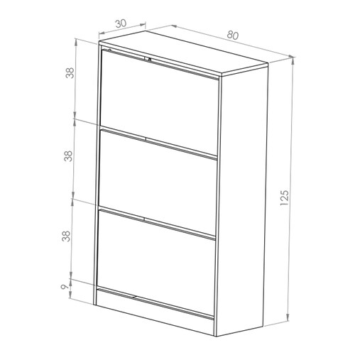 Organizador De Zapatos Hogare Mueble Zapatero Madera Venecia Elegante  y Minimalista Chocolate Parota