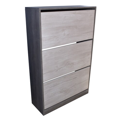 Organizador De Zapatos Hogare, Mueble Zapatero Madera, Venecia Funcional e Inteligente Gris Blanco
