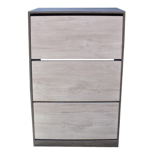 Organizador De Zapatos Hogare, Mueble Zapatero Madera, Venecia Funcional e Inteligente Gris Blanco