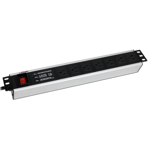 Intellinet Barra Multicontacto de 7 Posiciones para Rack/Gabinete 19'' 