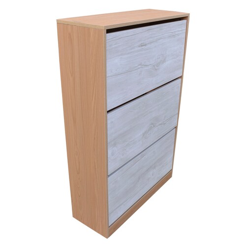 Organizador De Zapatos Hogare, Mueble Zapatero Madera, Venecia Elegante  y Minimalista Roble Blanco