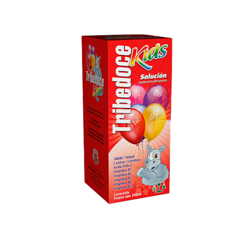 Tribedoce Kids 240 ml, Vitamina B, Acido Folico, L-lisina