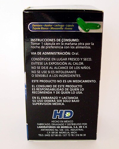 Ktal X-3 Noche, 60 Capsulas, 650 mg, Damiana, Azahar, Lechuga, Lupulo