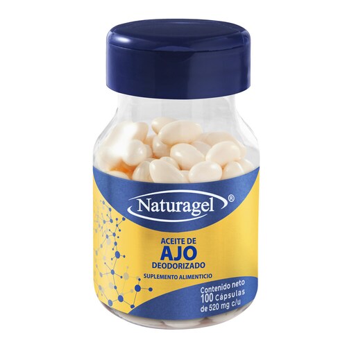 Aceite de Ajo Deodorizado, 100 Capsulas, 520mg c/u